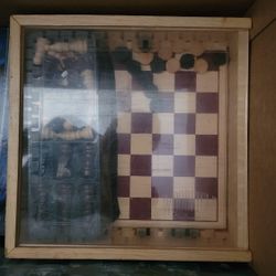 Old Chess And Checkers Set