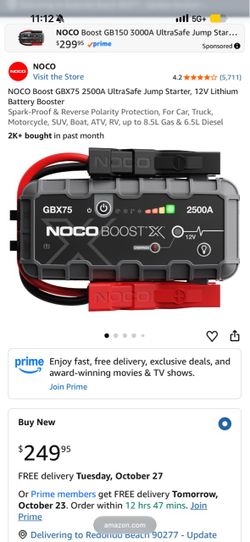 NOCO Boost GBX75 2500A