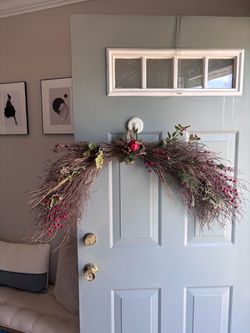 Twig swag spray wreath door decor - Christmas or holiday