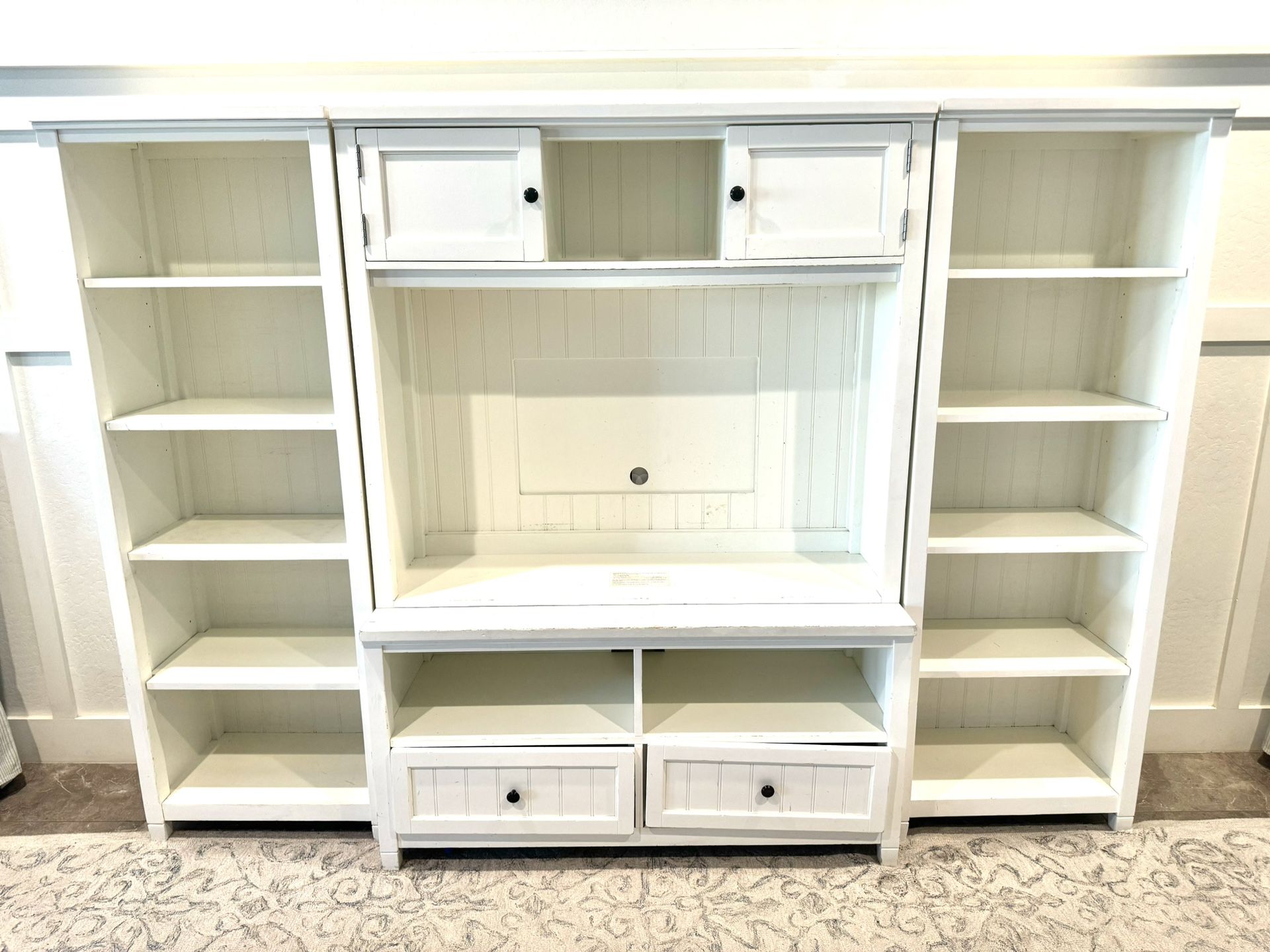 White Entertainment Center/ Toy Organizer