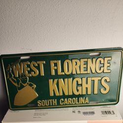 VINTAGE West Florence South Carolina Vanity Plate
