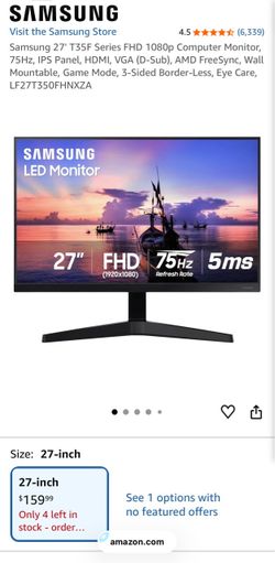 Samsung 27” IPS Monitor 1080p 75Hz