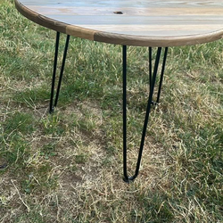 Hand made wood side table