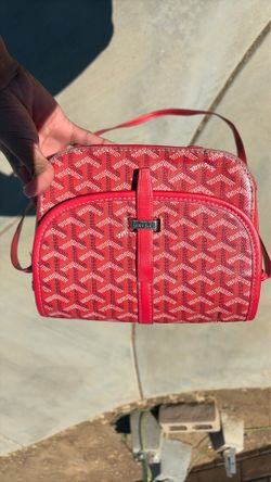 Pre-owned Red Goyard messenger bag coated canvas