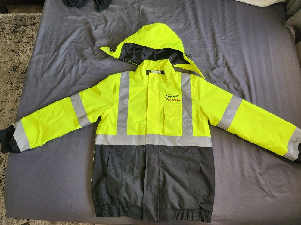 High Vis Rain Jacket Medium