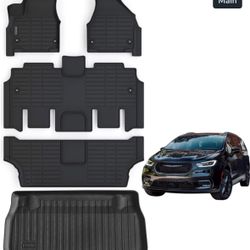 Floor Mats & Trunk Mat For 2017-2023 2024 Chrysler Pacifica Fuel Version (Non Hy