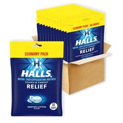 HALLS RELIEF MENTHOL LYPTUS COUGH DROPS 
