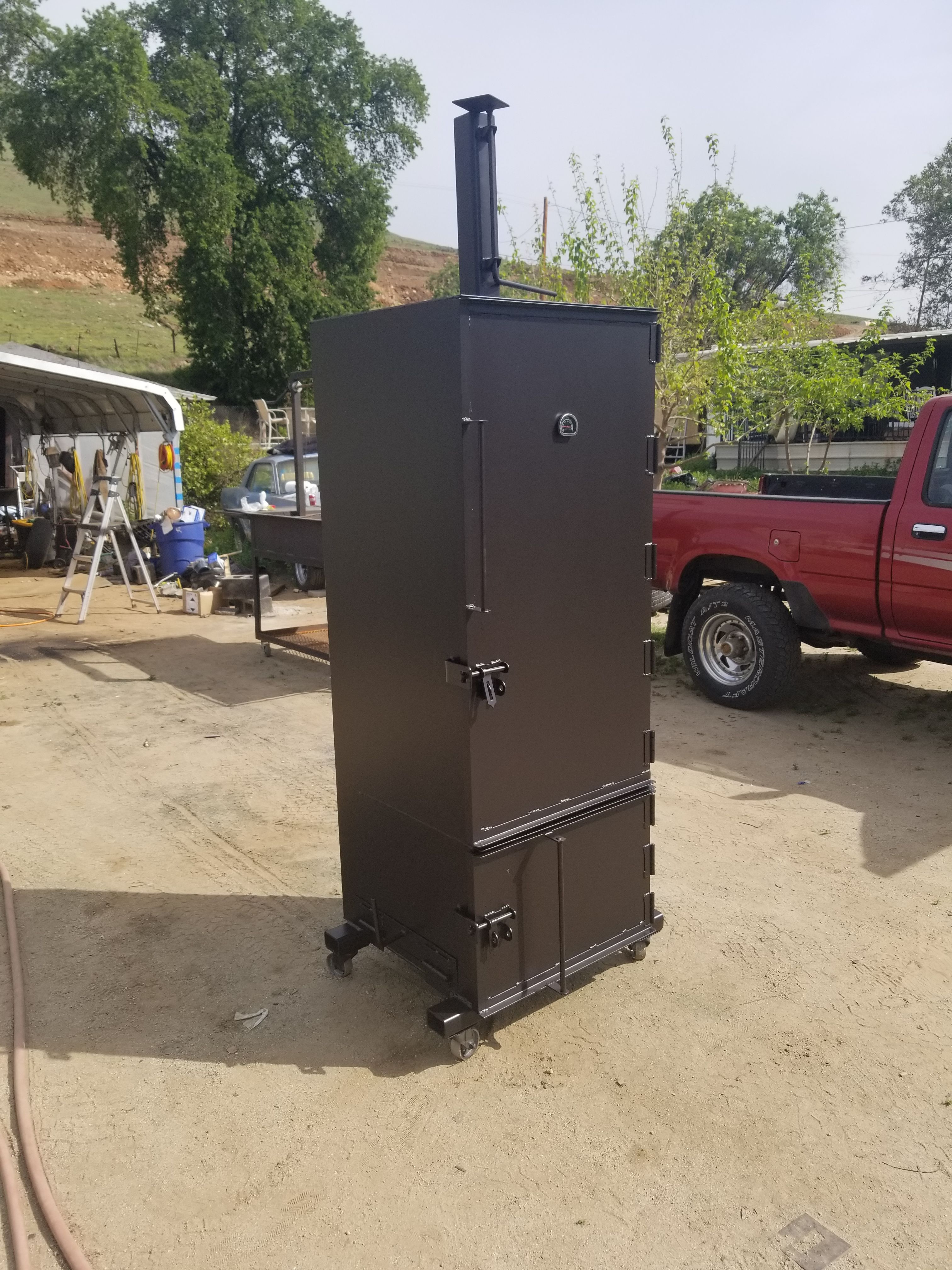Custom built upright smokers