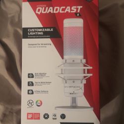HyperX QuadCast S RGB USB Condenser Microphone in white