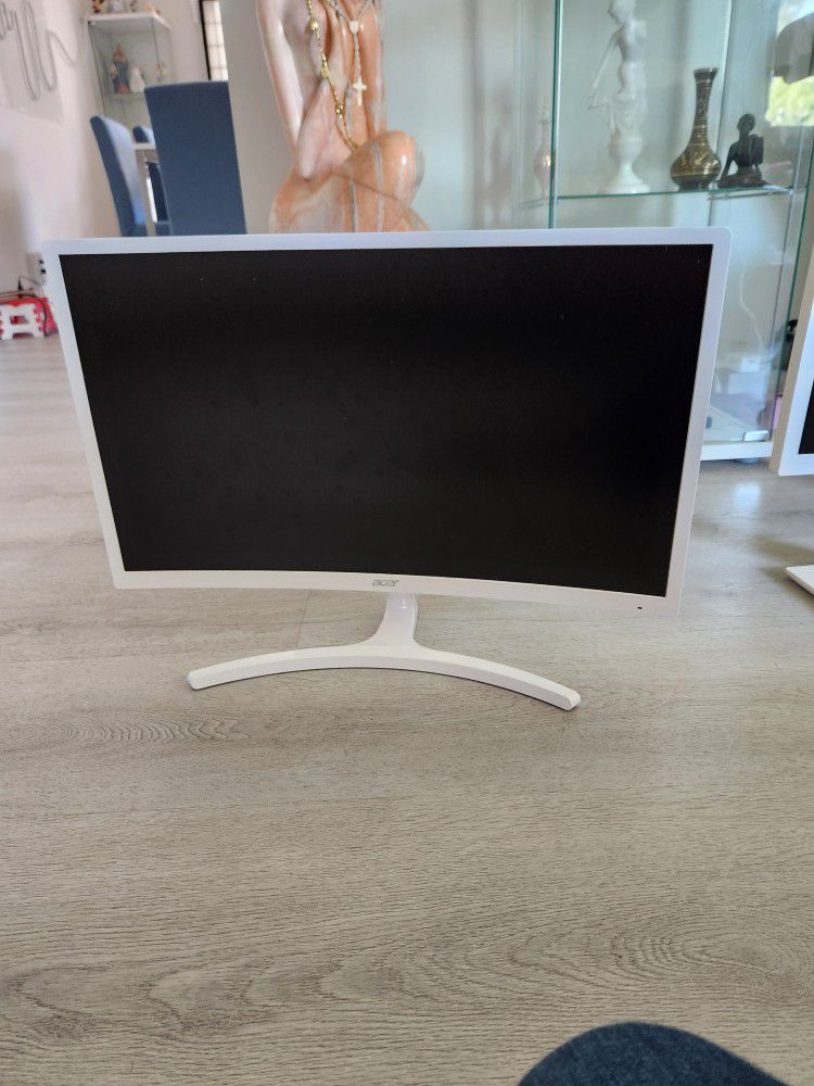 Acer White Curved Monitor 23.6"