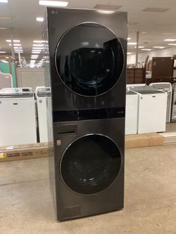LG WashTower Stacked Smart 4.5 cu.ft. Front Load Washer and 7.4 cu.ft. Electric Dryer w/ Steam New Scratch and Dent
