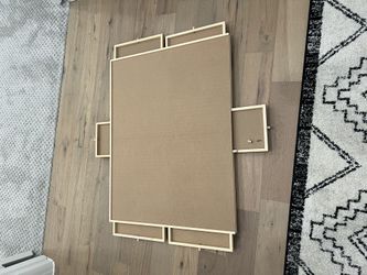 Rotating Puzzle Table With Lazy Susan And 6 Storage Drawers And Plastic Cover