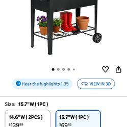 Solid Raised garden bed with additional storage
