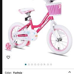 Girls Pink Bike With Training Wheels 