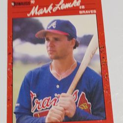 Mark Lemke donruss ERROR CARD EXCELLENT CONDITION