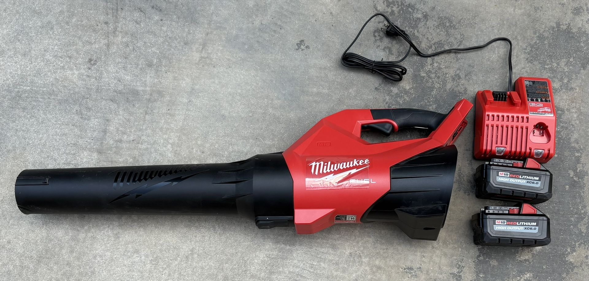 Leaf Blower With 2 Batteries And Charger