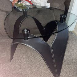Glass Top End Table