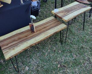 Modern Handmade Hairpin Coffee And Side Table Duo