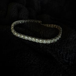 14k White Gold 10ct Diamond Bracelet