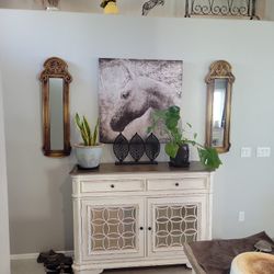 Vintage Hollywood Regency Gold Wall Mirror