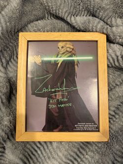 Signed Star Wars Kit Fisto Framed Photo