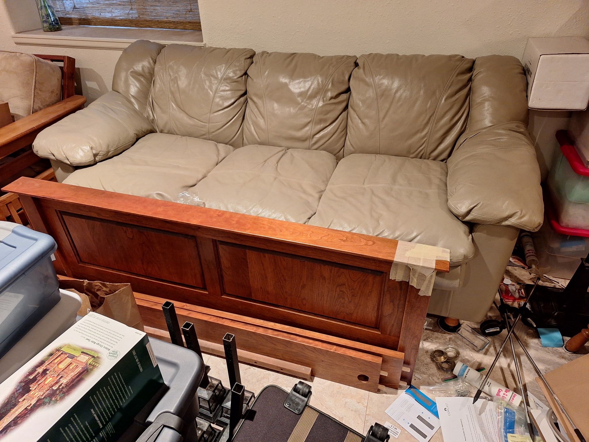 Genuine Leather Couch, Chair and Ottoman