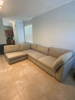 Harper KHAKI FABRIC Small Right Arm Sectional