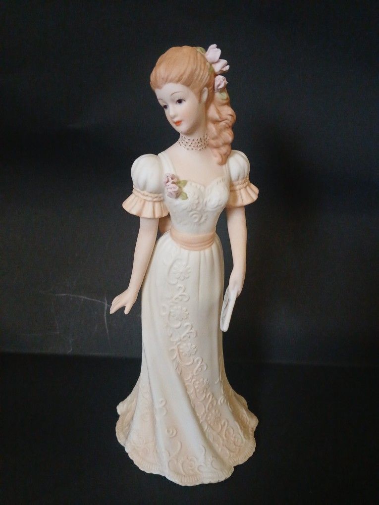 1991 Homco Porcelain "Victoria" Elegant Victorian Lady (Signed and dated) 9.5" tall