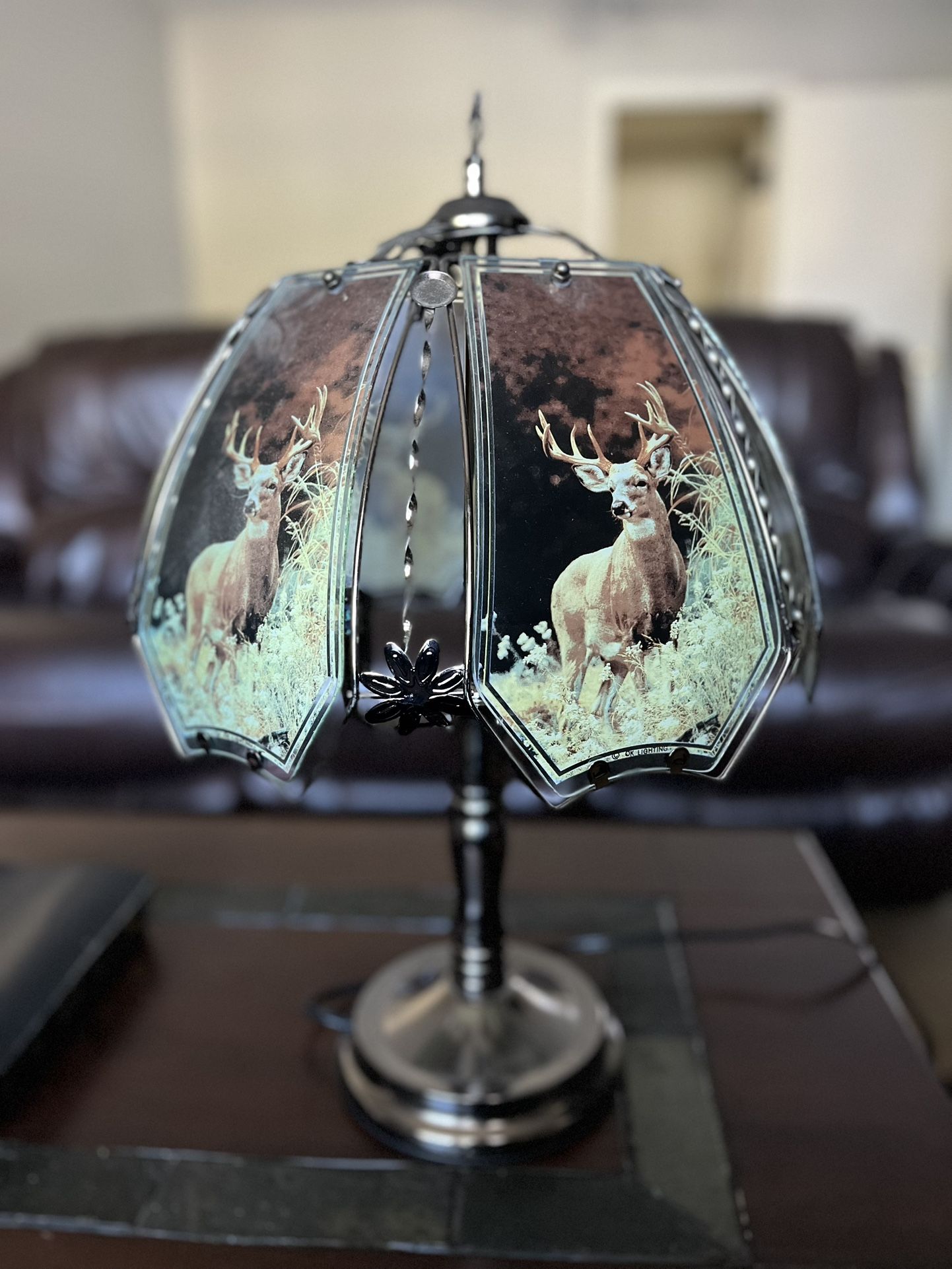 Beautiful Antique Look Deer Touch Lamp