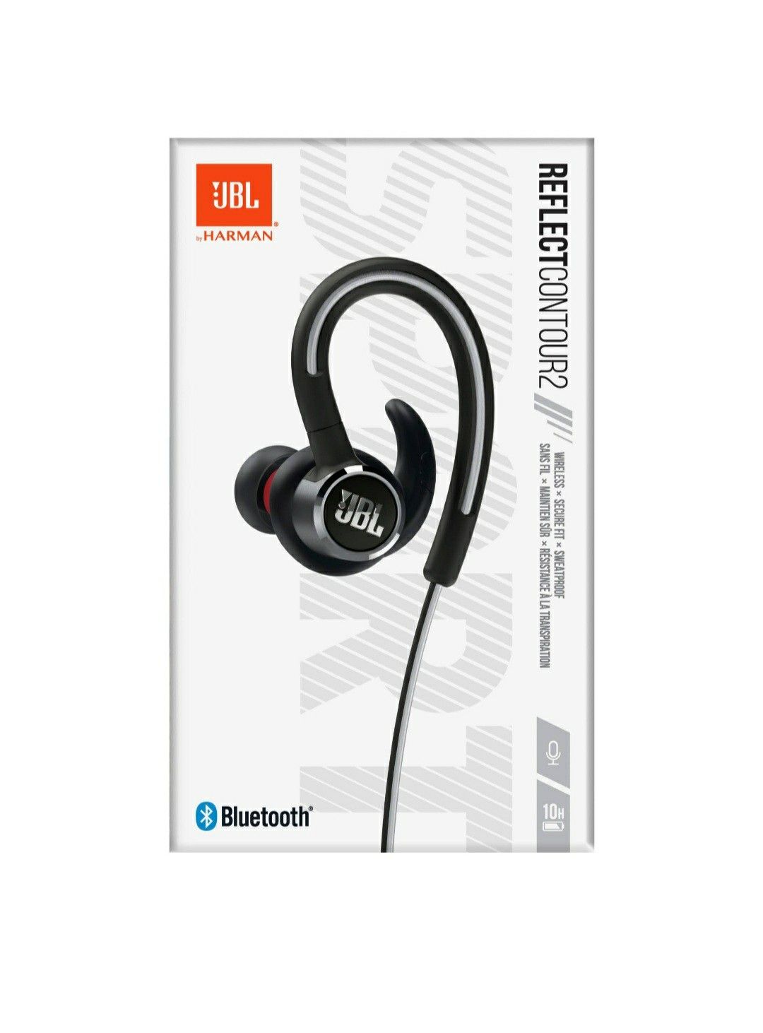 Authentic Bluetooth JBL Reflect Contour 2 In-Ear Wireless Sport Headphones ( Black)