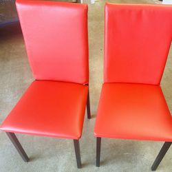 Two Leather Chairs  Like New Condition 