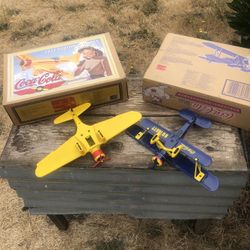 2 Coca-Cola Diecast metal airplanes. In great shape.