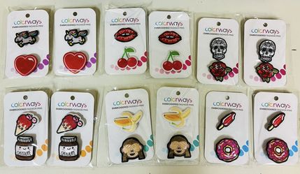 Colorways Embroidered Fashion Pins