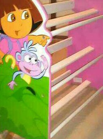 Dora the explorer shoe rack/bookcase! Hard to find item!