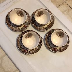 Johnson Bros HIS MAJESTY Thanksgiving Turkey Cup & Saucer England