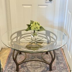 Round Glass Coffee Table 