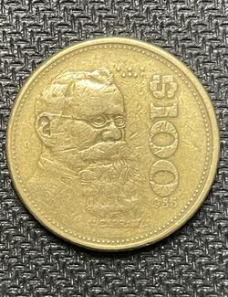 Mexican Coin 1985 Carranza 100 Pesos Coin Very rare