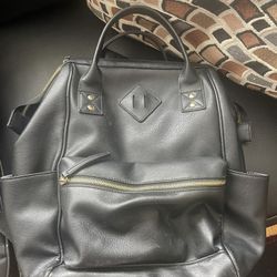 Black backpack - Like Leather 