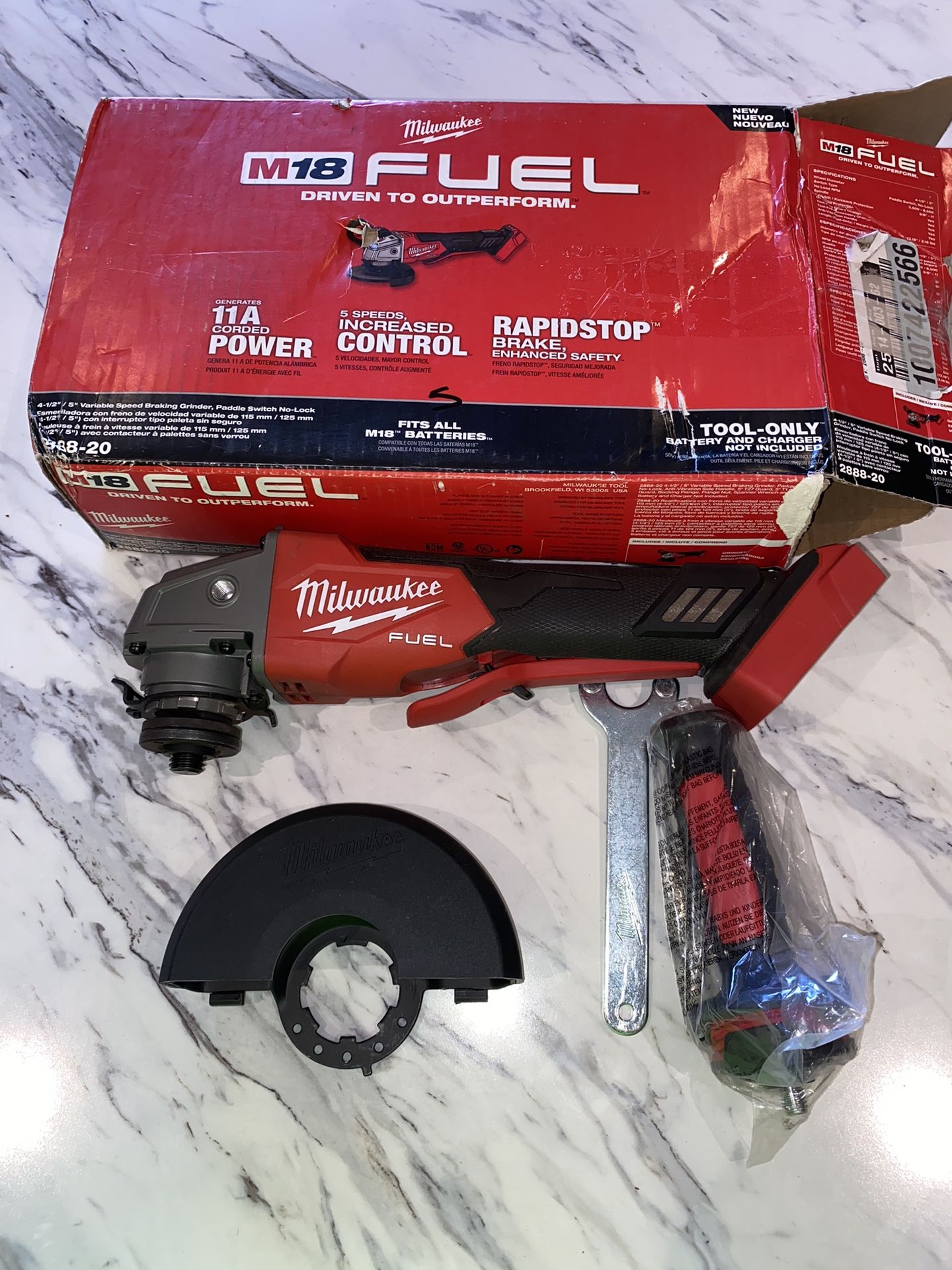 Milwaukee M18 Fue 4 1/2”-5” Grinder 