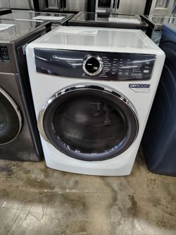 Electrolux gas dryer 8.0cu white blue control panel front load