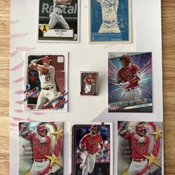 Baseball Cards & 6 Pins