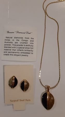 Diamond Dust Necklace & Earring Set