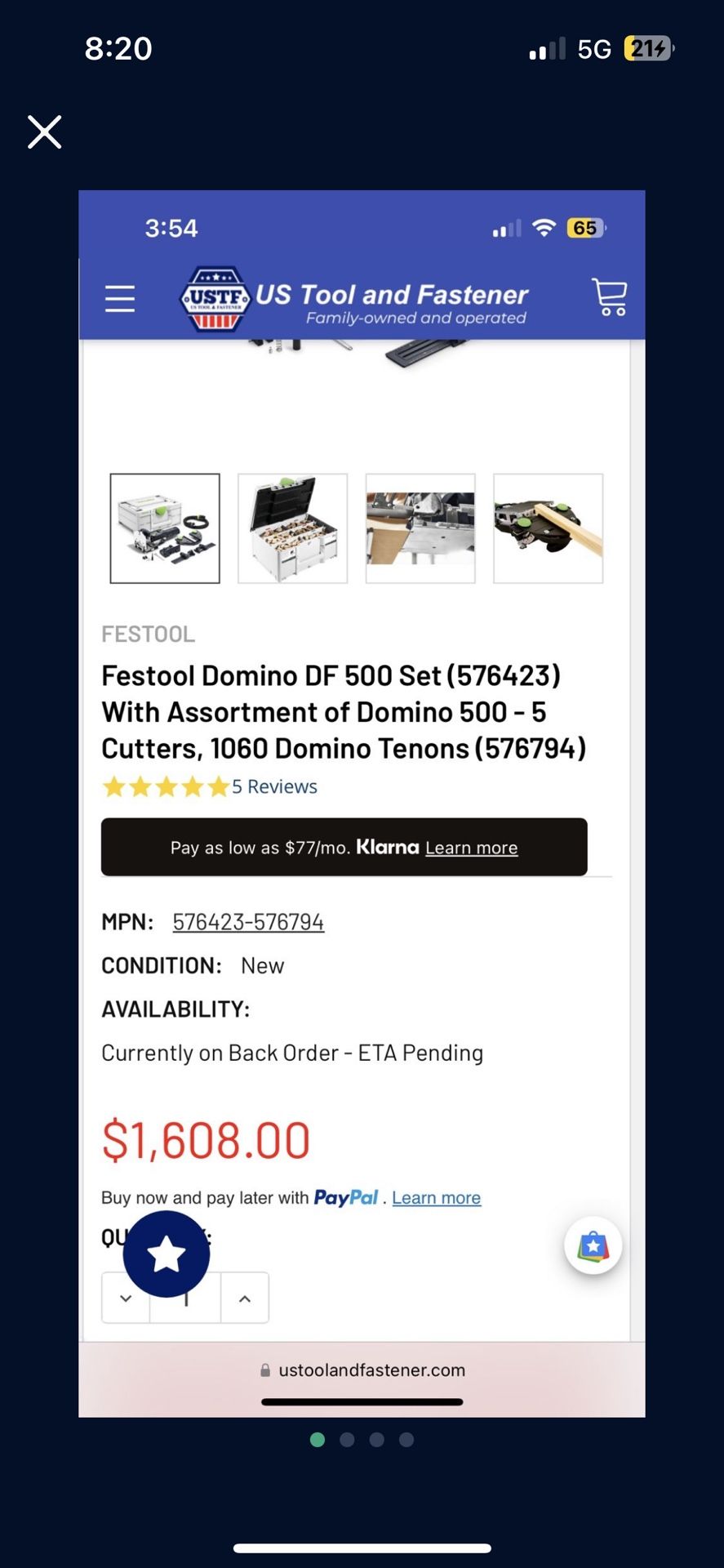 FESTOOL DOMINO DF 500