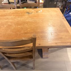 Large Solid Wood Dining Table + 6 Chairs - $150 (Fair Price / OBO) Price: $150 OBO (Or Best Offer)