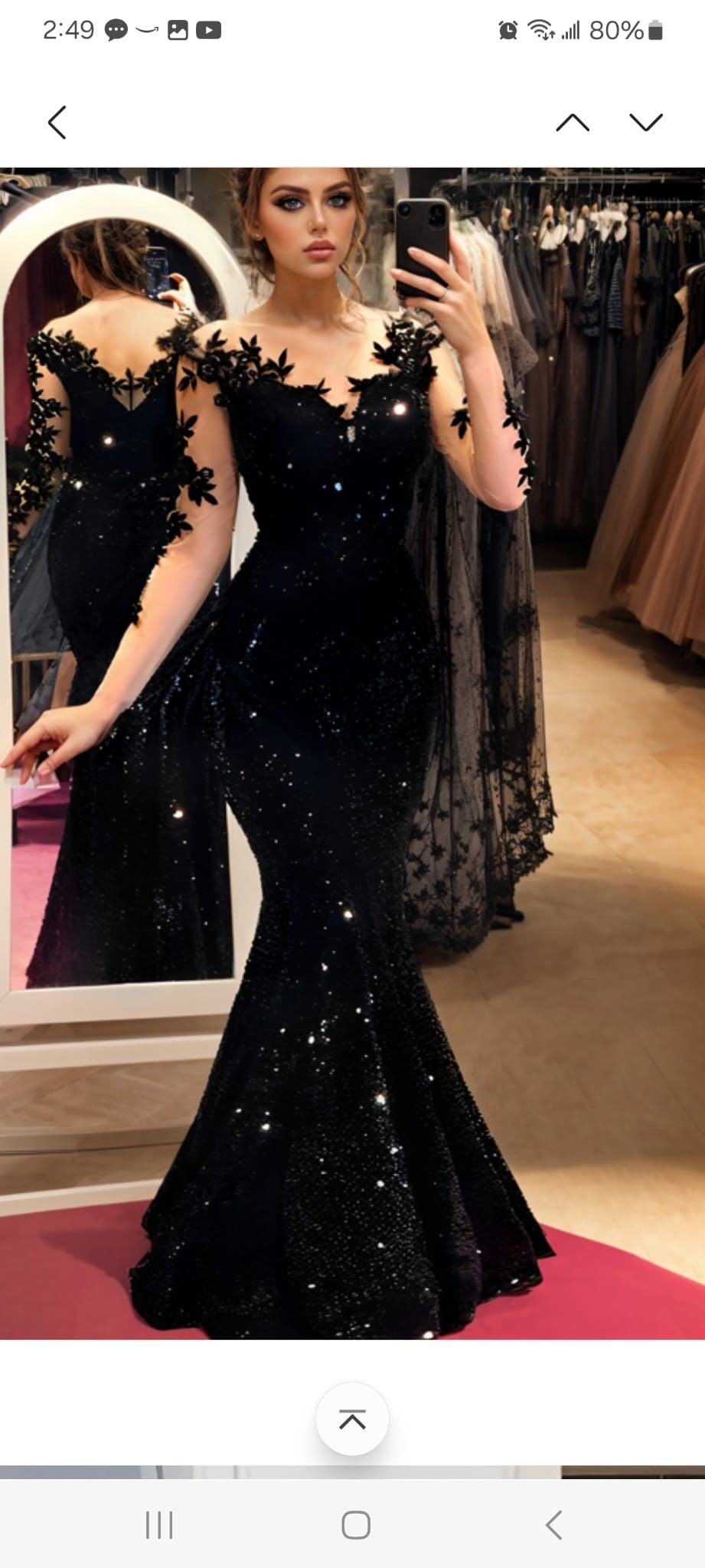 NEW Long Sleeve Mermaid Lace Dress