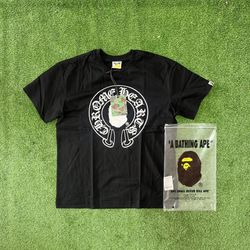 Black Bape x Chrome Heart Tee *Size L*