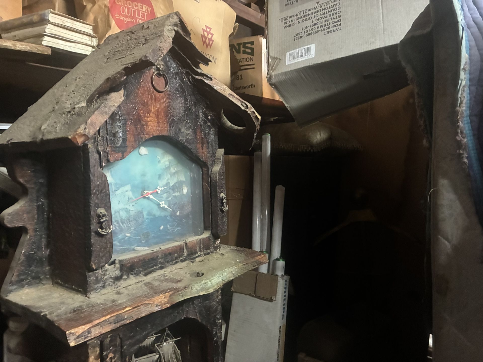 Hologram Real Wood Grandfather Clock