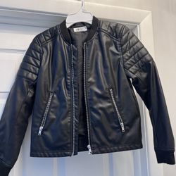 H&M Black Faux Leather Jacket.