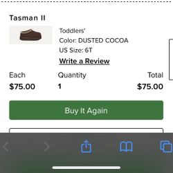 Brown Ugg Slippers Toddler Size 6