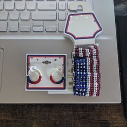 4th Of July - Jewelry - Earrings, Bracelet